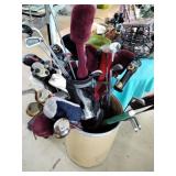 Large lot of golf clubs Large lot of golf clubs