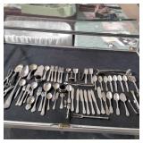 Assembled collection of silverplated flatware Assembled collection of silverplated flatware