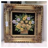 Framed shell floral wall art Framed shell floral wall art