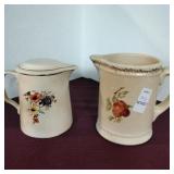 Homar Laughlin pitcher and lidded pitcher Homar Laughlin pitcher and lidded pitcher