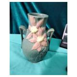 Roseville pottery floral vase