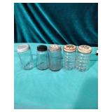 Glass salt and pepper shakers
