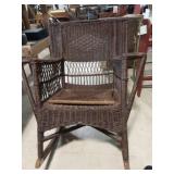 Antique Wicker Rocker Chair