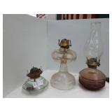 Glass oil lamps