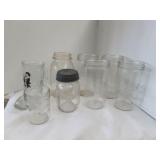 6 clear Ball jars