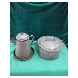 Liquid Pitcher and Pot, Also a pan