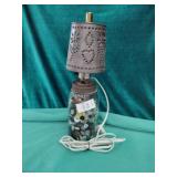 Homemade glass jar lamp