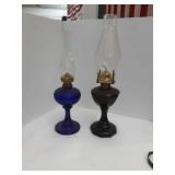 Cobalt blue oil lamp