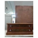 Antique Country Store 2 drawer Spool Cabinet