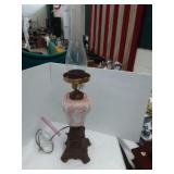 Antique brass table lamp