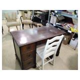 7 drawer wood desk