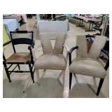 Pair of splitback upholstered chairs