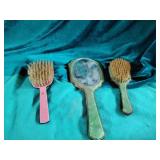 Vintage hair brushes