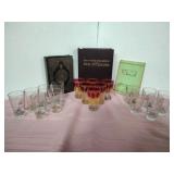 Hebrew Books & Shot Glasses