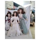CATW Dolls and a Porcelain doll