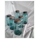 Antique Blue Ball Mason Jars