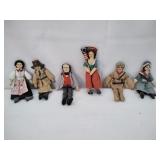 Six Collectible FAMOUS AMERICANS Cloth Dolls