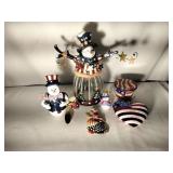 Six Assorted Americana Decorative Items