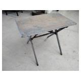 Vintage 30-inch Wooden Folding Table