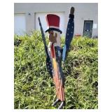 Collectible Uncle Sam Whirligig with Stand