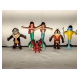 Six Assorted Collectible Bendy Toys & Figures