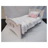 Vintage Wooden Handpainted Doll Bed