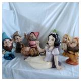 Ceramic Snow White and Seven