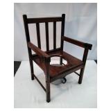 Collectible Vintage Wooden Childs Potty Chair