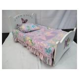 Vintage Wooden Handpainted Doll Bed