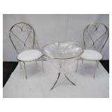 America at Home Brass Plated Doll Bistro Set