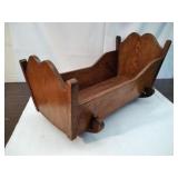 Collectible Vintage Wooden Baby Doll Crib Rocker