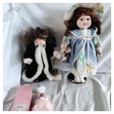 Porcelain Dolls and an Effanbee Cinderella doll