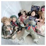 2 Music Box Dolls by Anco , 3 Wizard of Oz dolls