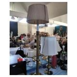 A Brass Lamp and a vintage metal floor lamp