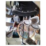 Golf clubs and bag