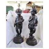 A set of Cherub black lamps
