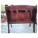 Vintage magazine rack, sled and bird house