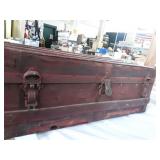 Vintage red trunk