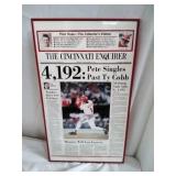 Pete Rose Signed Cincy Enquirer