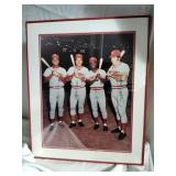 Signed Big Red Machine Custom Framed Photo