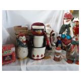 Christmas, Santa, Penguins, and Snowman