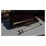 Vintage CG Conn Elkhart Sliding Brass Trombone & C