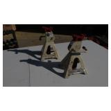 Set of 3-Ton Capacity Steel Jack Auto Stands
