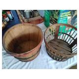 Vintage bushel baskets