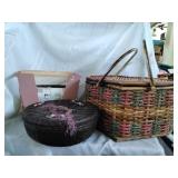 Heart Basket, sewing basket