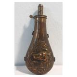 James S Dixon & Sons Hound Head Brass Powder Flask