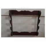 Beautiful Four-Tier Wall Mount Wooden Rifle Rack