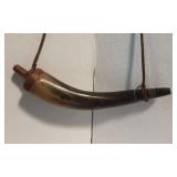 Traditional Hand Carved Black Powder Horn