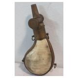 Collectible Horn and Brass Powder Flask