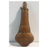 Hawksley Sheffield Violin-Shape Brass Powder Flask